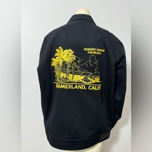 Nahmias Summerland “Nobody Owns the Beach” Worker Jacket Black Zip - NWT Size L